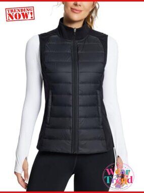 Lightweight Warm Puffer Vest Winter Running Sleeveless Jacket